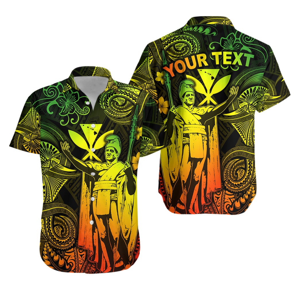 (Custom Personalised) Hawaii King Kamehameha Map Polynesian Hawaiian Shirt Kanaka Maoli Unique Style - Reggae LT8 - Wonder Print Shop