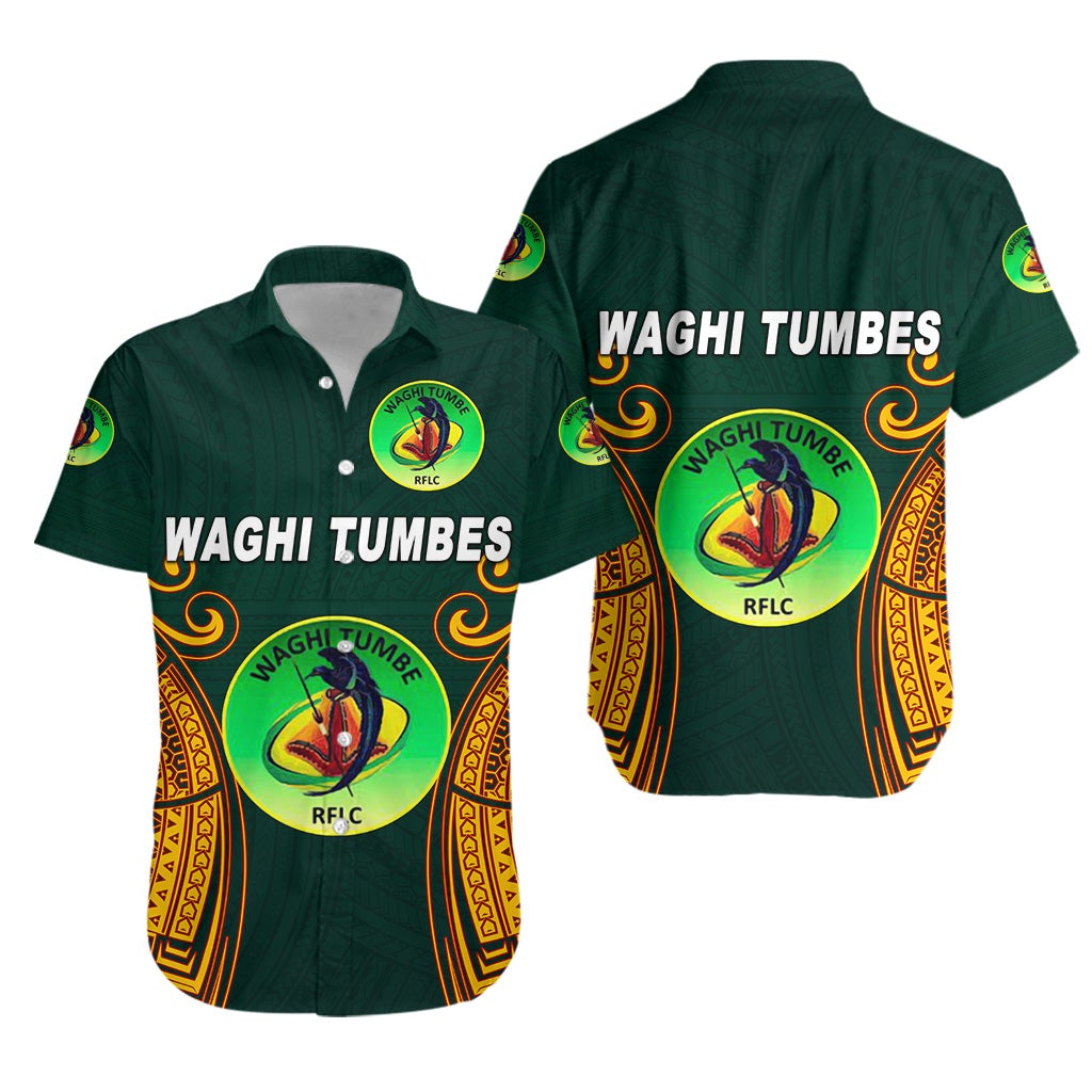 Papua New Guinea Waghi Tumbes T shirt Rugby Green LT8 - Wonder Print Shop