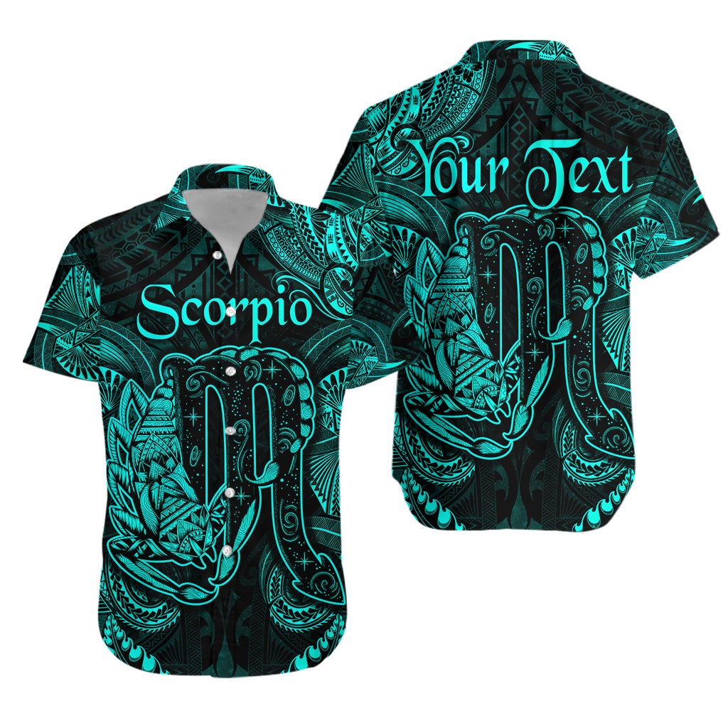 custom-personalised-scorpio-zodiac-polynesian-hawaiian-shirt-unique-style-turquoise