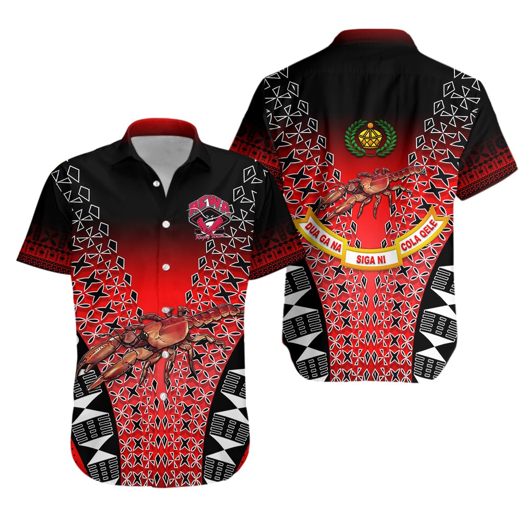 Fiji Rewa Rugby Union Hawaiian Shirt Tapa Style - Red LT8 - Wonder Print Shop
