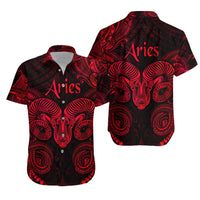 Aries Zodiac Polynesian Hawaiian Shirt Unique Style - Red LT8 - Wonder Print Shop