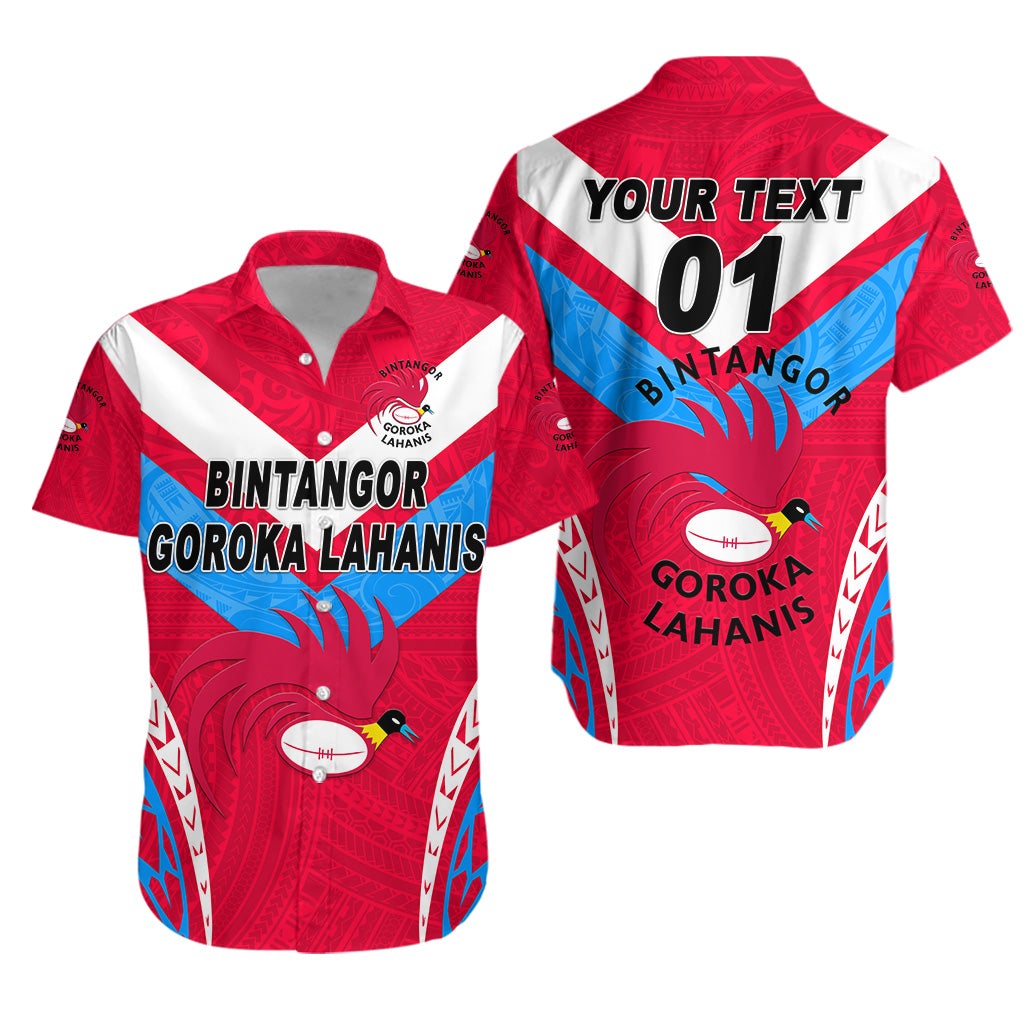 (Custom Personalised) Papua New Guinea Bintangor Goroka Lahanis Hawaiian Shirt Rugby Original Style - Red, Custom Text And Number LT8 - Wonder Print Shop