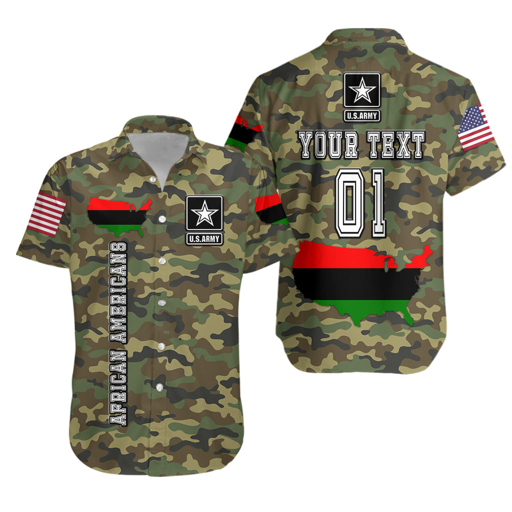 (Custom Personalised) Military of African Americans Hawaiian Shirt Flag Simple Style LT8 - Wonder Print Shop