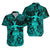 Polynesian Matching Hawaiian Outfits For Couples Hawaii Hula Matching Hawaiian Shirt And Dress Unique Style - Turquoise LT8 - Wonder Print Shop