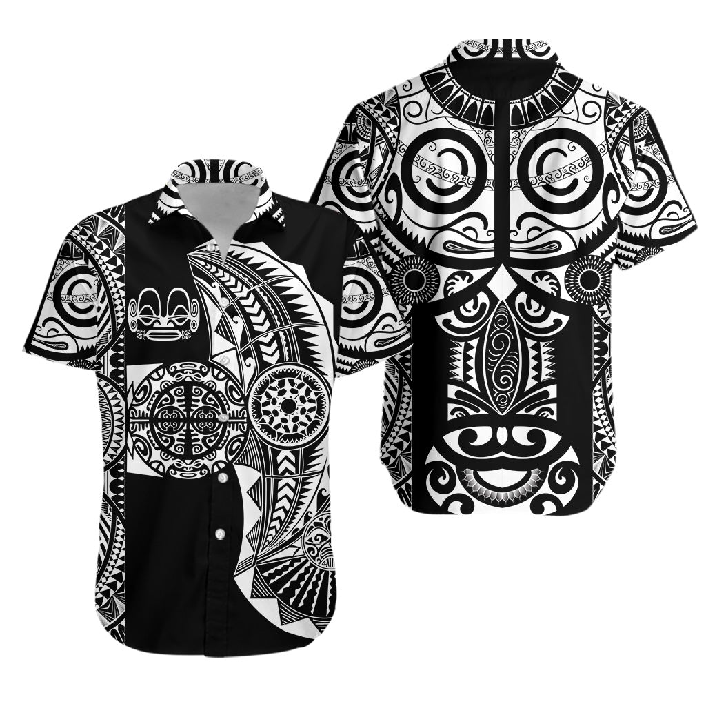 Marquesas Islands Hawaiian Shirt Marquesan Tattoo Original Style - Black LT8 - Wonder Print Shop