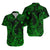 Polynesian Matching Hawaiian Outfits For Couples Hawaii Fish Hook Matching Hawaiian Shirt And Dress Unique Style - Green LT8 - Wonder Print Shop
