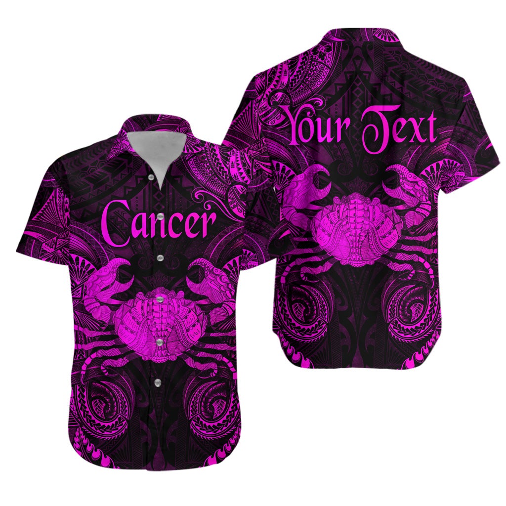 custom-personalised-cancer-zodiac-polynesian-hawaiian-shirt-unique-style-pink