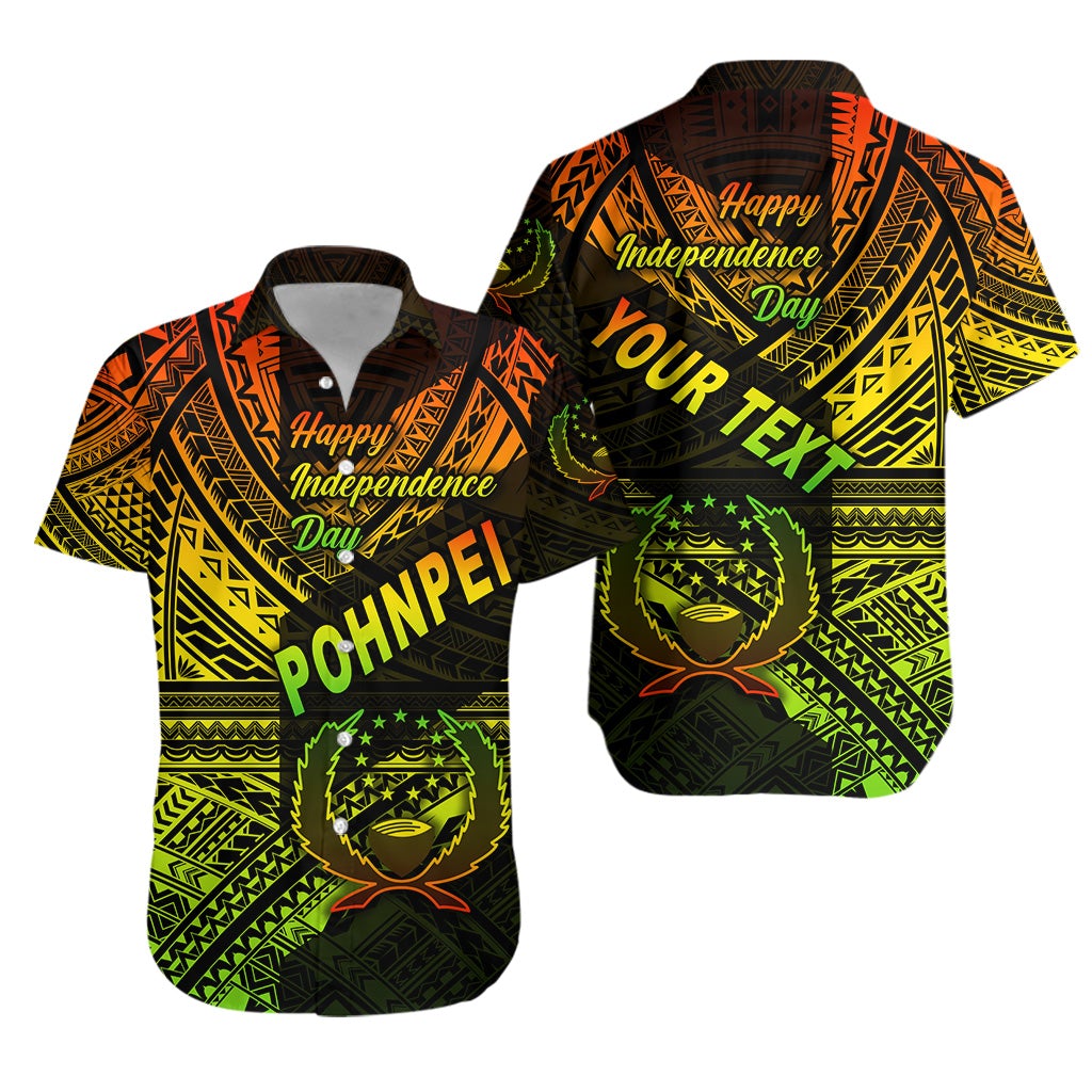 (Custom Personalised) FSM Pohnpei Hawaiian Shirt Happy Independence Day Original Vibes - Reggae LT8 - Wonder Print Shop
