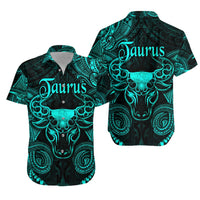 Taurus Zodiac Polynesian Hawaiian Shirt Unique Style Turquoise LT8 - Wonder Print Shop