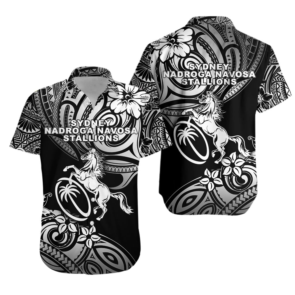 Fiji Rugby Hawaiian Shirt Sydney Nadroga Navosa Stallions Unique Vibes - Black LT8 - Wonder Print Shop