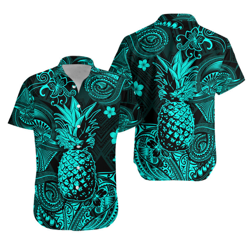 Hawaii Pineapple Polynesian Matching Hawaiian Outfits For Couples Unique Style - Turquoise LT8 - Wonder Print Shop