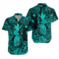Hawaii Pineapple Polynesian Matching Hawaiian Outfits For Couples Unique Style - Turquoise LT8 - Wonder Print Shop