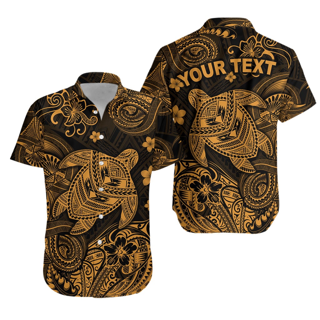 custom-personalised-hawaii-turtle-polynesian-hawaiian-shirt-plumeria-flower-unique-style-gold