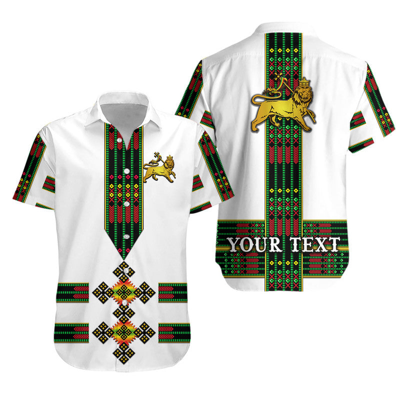 (Custom Personalised) Ethiopia Hawaiian Shirt Ethiopian Lion Of Judah Tibeb Vibes NO.1 Ver - Flag Style LT8 - Wonder Print Shop