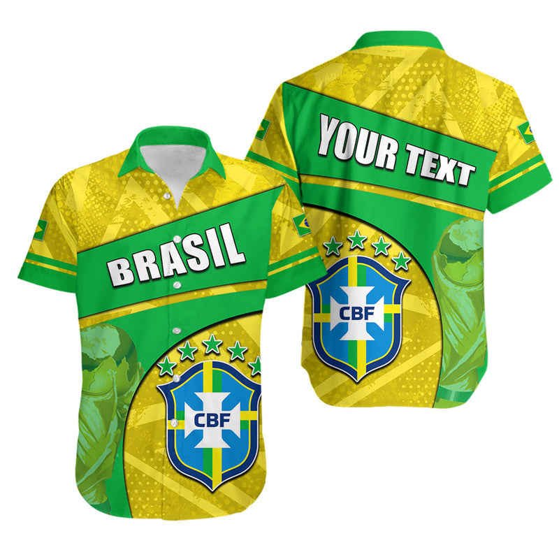 (Custom Personalised) Brasil World Cup 2022 Hawaiian Shirt Basic Style  LT6 - Wonder Print Shop
