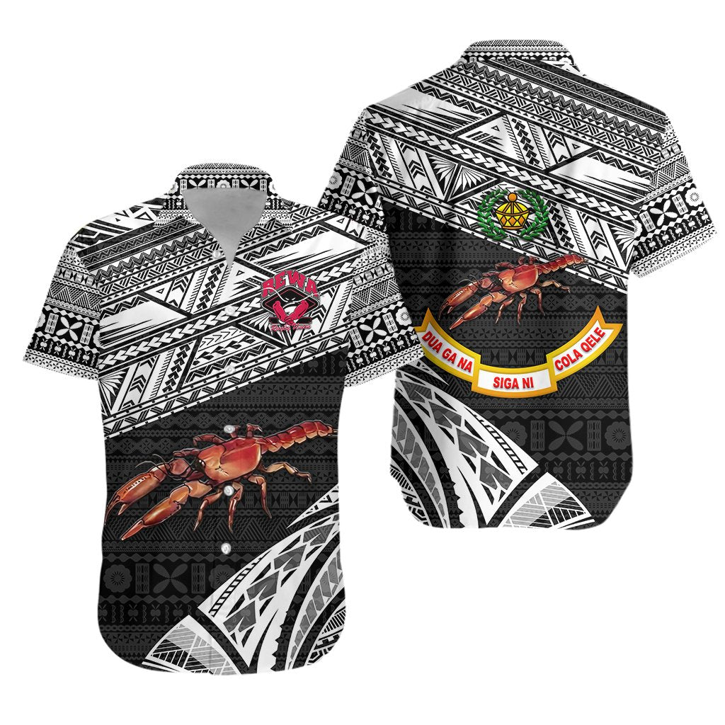 Fiji Rewa Rugby Union Hawaiian Shirt Special Version - Black LT8 - Wonder Print Shop