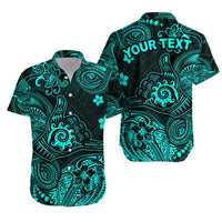(Custom Personalised) Hawaii Shaka Polynesian Hawaiian Shirt Unique Style - Turquoise LT8 - Wonder Print Shop