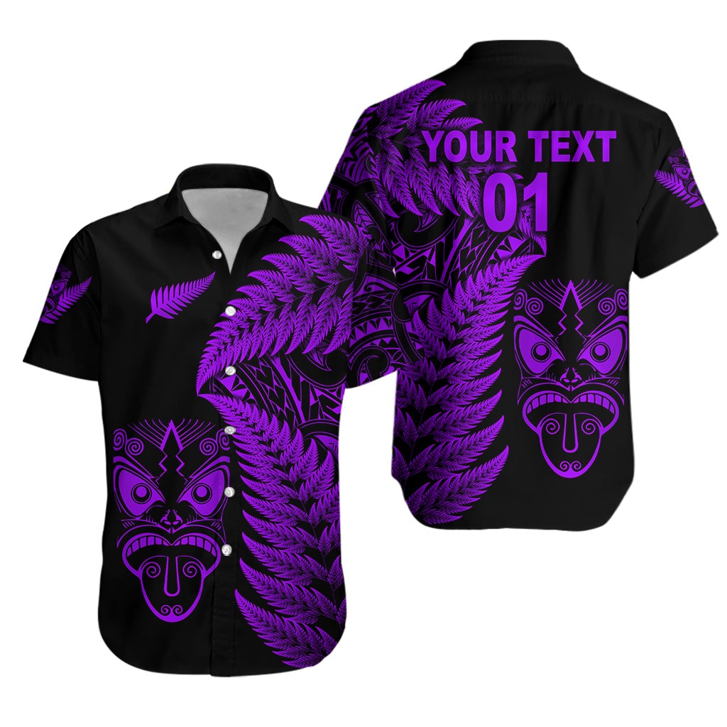 custom-personalised-new-zealand-haka-rugby-maori-hawaiian-shirt-silver-fern-vibes-purple