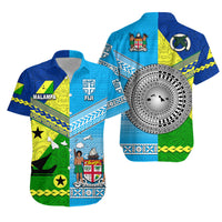 Malampa Vanuatu Fiji Matching Hawaiian Outfits For Couples Melanesian Matching Hawaiian Shirt And Dress LT8 - Wonder Print Shop