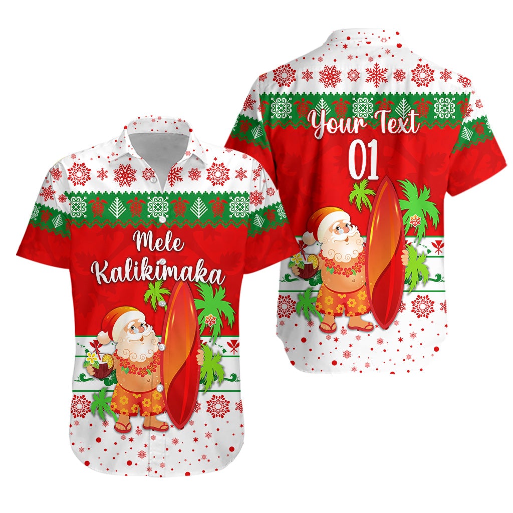 custom-personalised-hawaii-christmas-hawaiian-shirt-santa-claus-surfing-simple-style-white