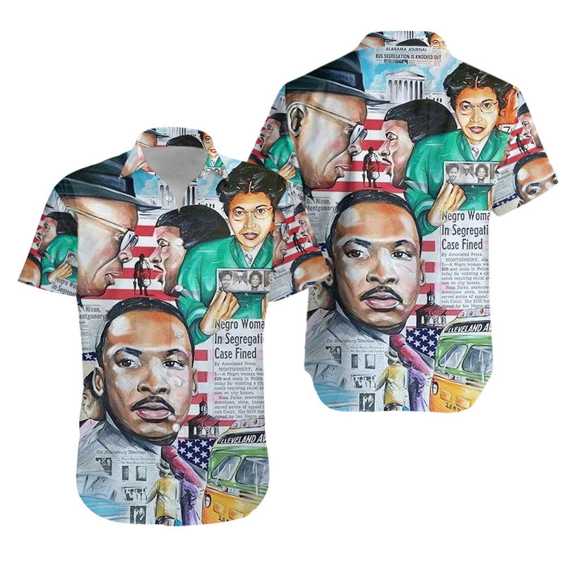 Civil Rights Leaders Hawaiian Shirt Newspaper Art Version LT8 - Wonder Print Shop