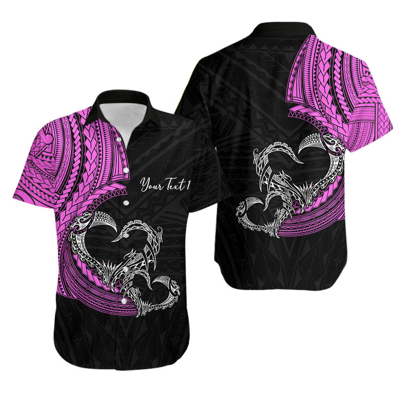 Personalised Polynesian Valentine Matching Hawaiian Shirt And Dress Heart Tattoo Pink Style LT6 - Wonder Print Shop