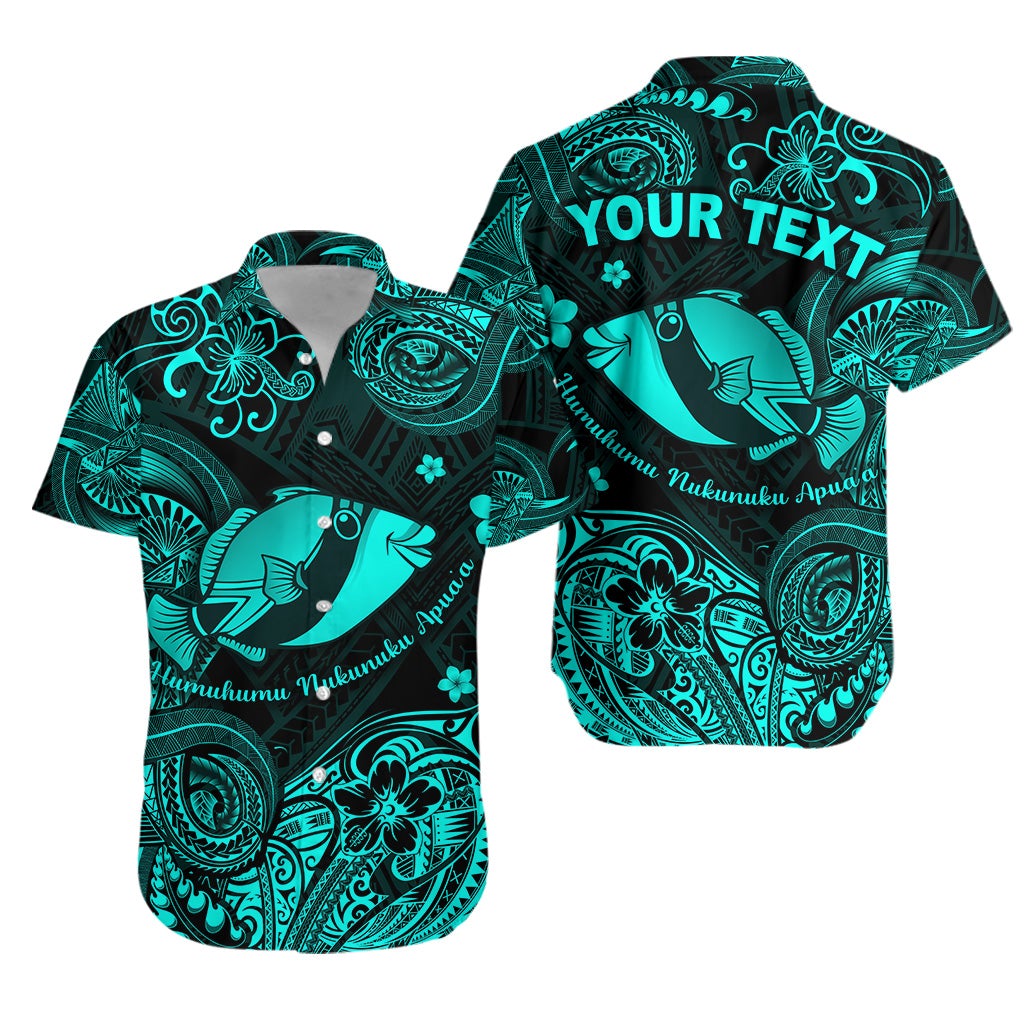 (Custom Personalised) Hawaii State Fish: Humuhumu Nukunuku Apua'a Polynesian Hawaiian Shirt Unique Style - Turquoise LT8 - Wonder Print Shop