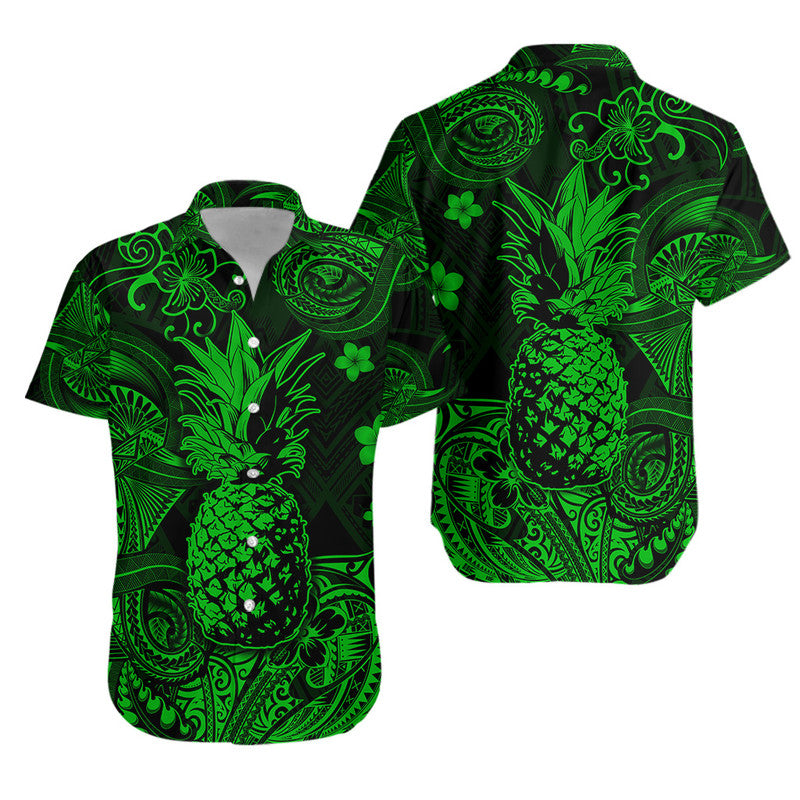 Hawaii Pineapple Polynesian Matching Hawaiian Outfits For Couples Unique Style - Green LT8 - Wonder Print Shop