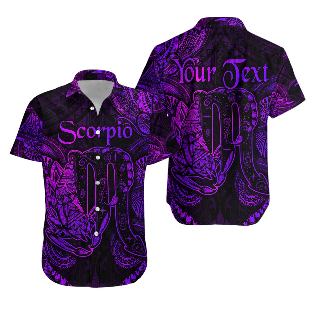 custom-personalised-scorpio-zodiac-polynesian-hawaiian-shirt-unique-style-purple