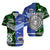 Personalised New Zealand Samoa Matching Hawaiian Outfits For Couples Maori Samoan Tattoo Dress and Hawaiian Shirt - Green LT8 - Wonder Print Shop