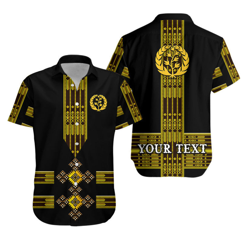 (Custom Personalised) Eritrea Hawaiian Shirt Fancy Tibeb Vibes NO.1 Ver - Black LT8 - Wonder Print Shop