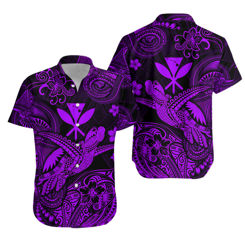Hawaii Turtle Map Polynesian Matching Hawaiian Outfits For Couples Kanaka Maoli Unique Style - Purple LT8 - Wonder Print Shop