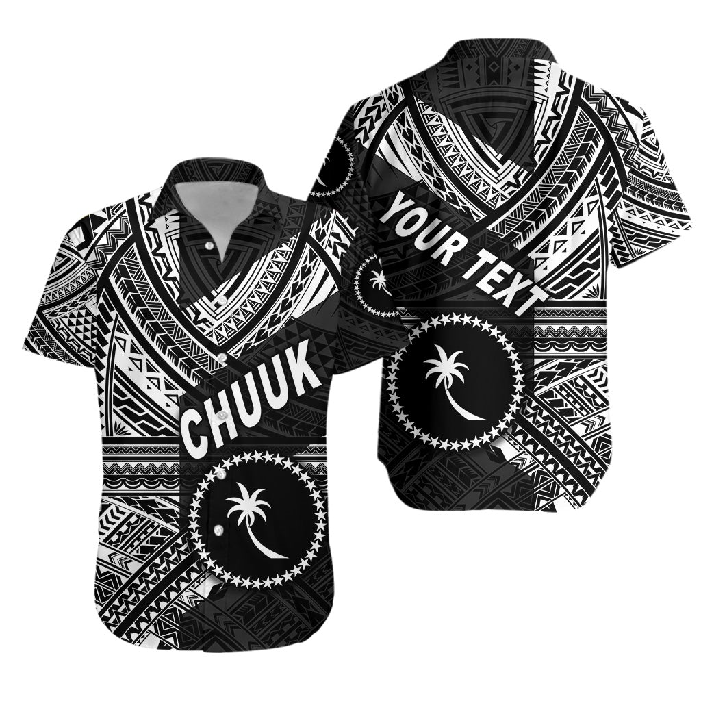 (Custom Personalised) FSM Chuuk Hawaiian Shirt Original Style - Black LT8 - Wonder Print Shop