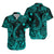 Polynesian Matching Hawaiian Outfits For Couples Hawaii Fish Hook Matching Hawaiian Shirt And Dress Unique Style - Turquoise LT8 - Wonder Print Shop
