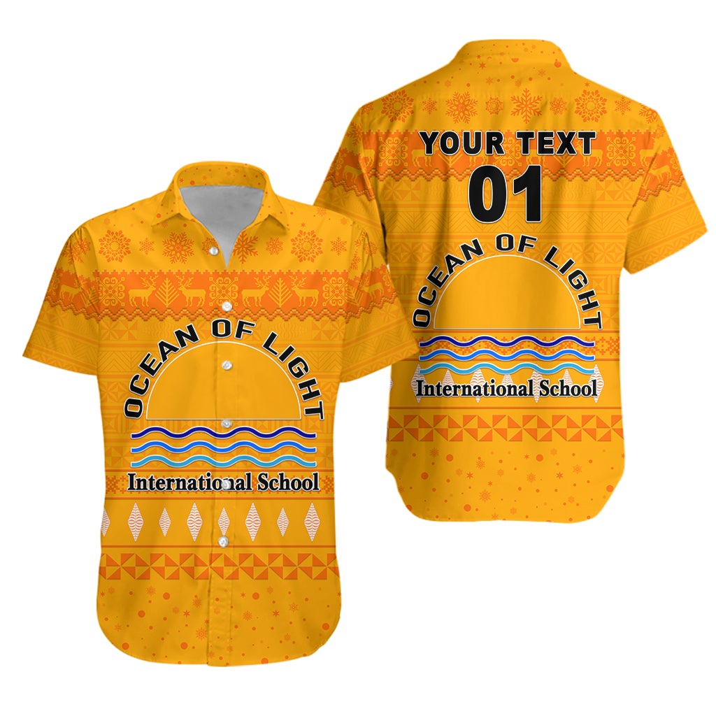 (Custom Personalised) Ocean of Light International School Christmas Hawaiian Shirt Simple Style LT8 - Wonder Print Shop