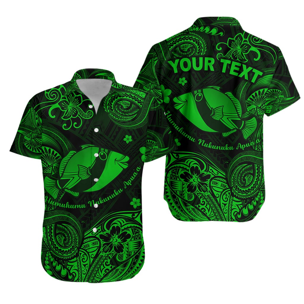 (Custom Personalised) Hawaii State Fish: Humuhumu Nukunuku Apua'a Polynesian Hawaiian Shirt Unique Style - Green LT8 - Wonder Print Shop