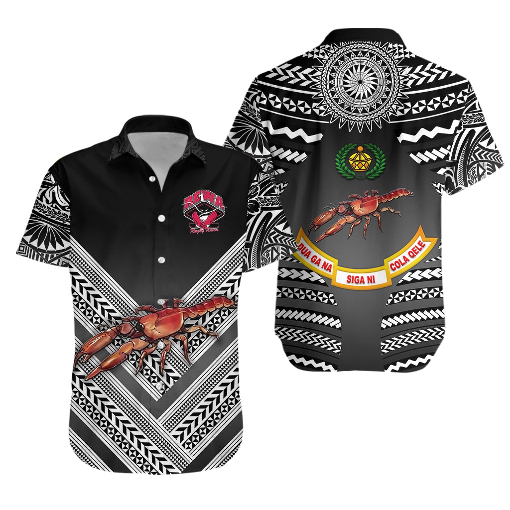 Fiji Rewa Rugby Union Hawaiian Shirt Creative Style - Black LT8 - Wonder Print Shop