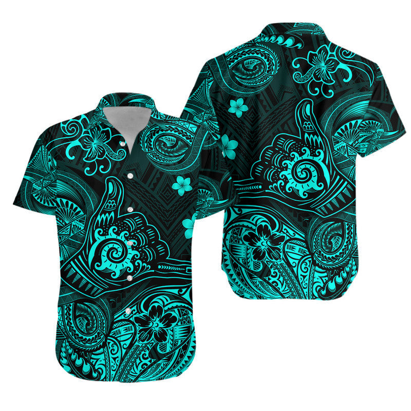 Hawaii Shaka Polynesian Matching Hawaiian Outfits For Couples Unique Style - Turquoise LT8 - Wonder Print Shop