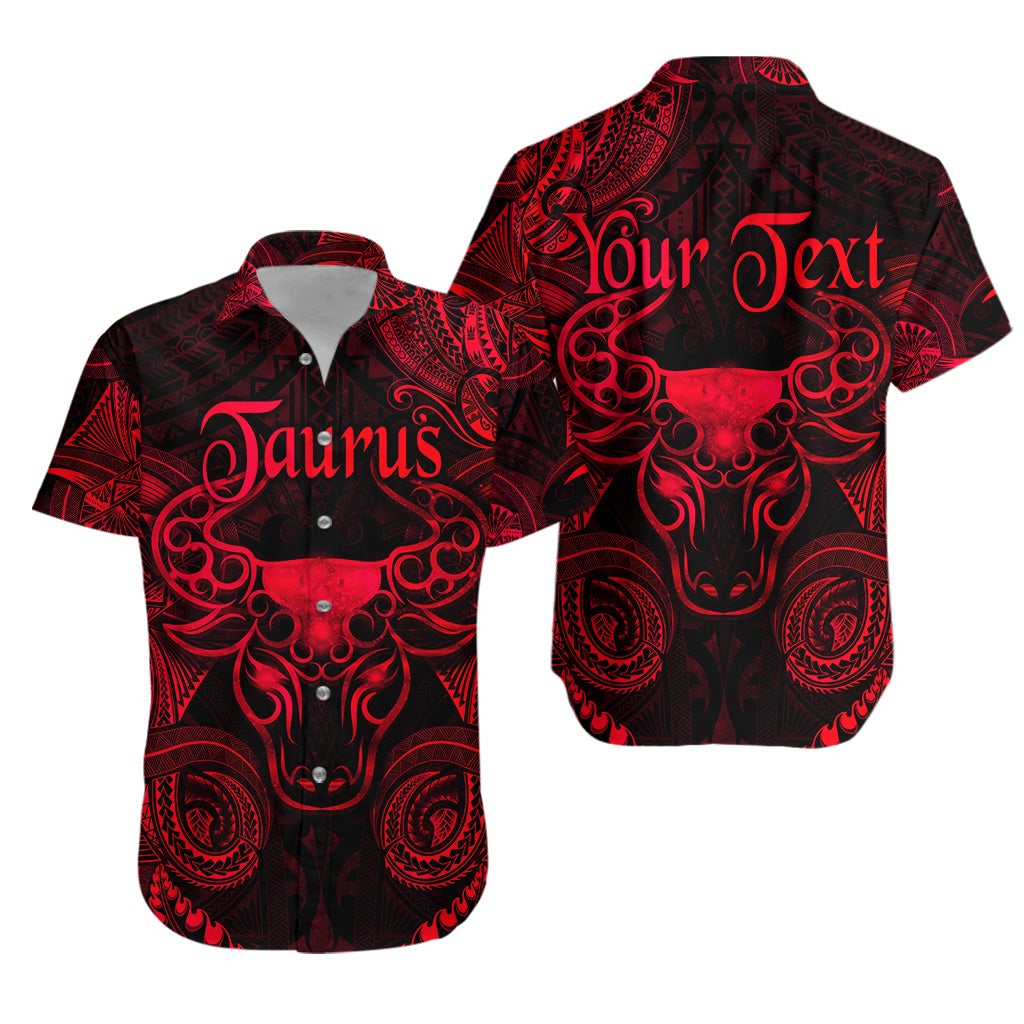custom-personalised-taurus-zodiac-polynesian-hawaiian-shirt-unique-style-red