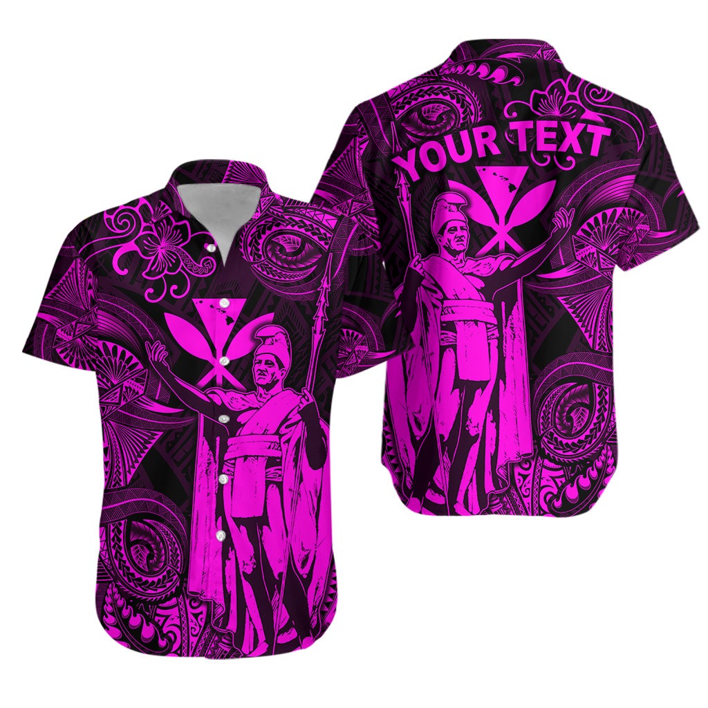 (Custom Personalised) Hawaii King Kamehameha Map Polynesian Hawaiian Shirt Kanaka Maoli Unique Style - Pink LT8 - Wonder Print Shop