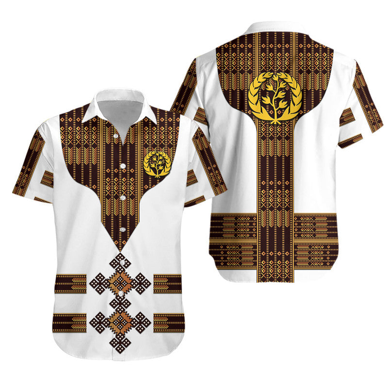 Eritrea Hawaiian Shirt Fancy Tibeb Vibes - White LT8 - Wonder Print Shop