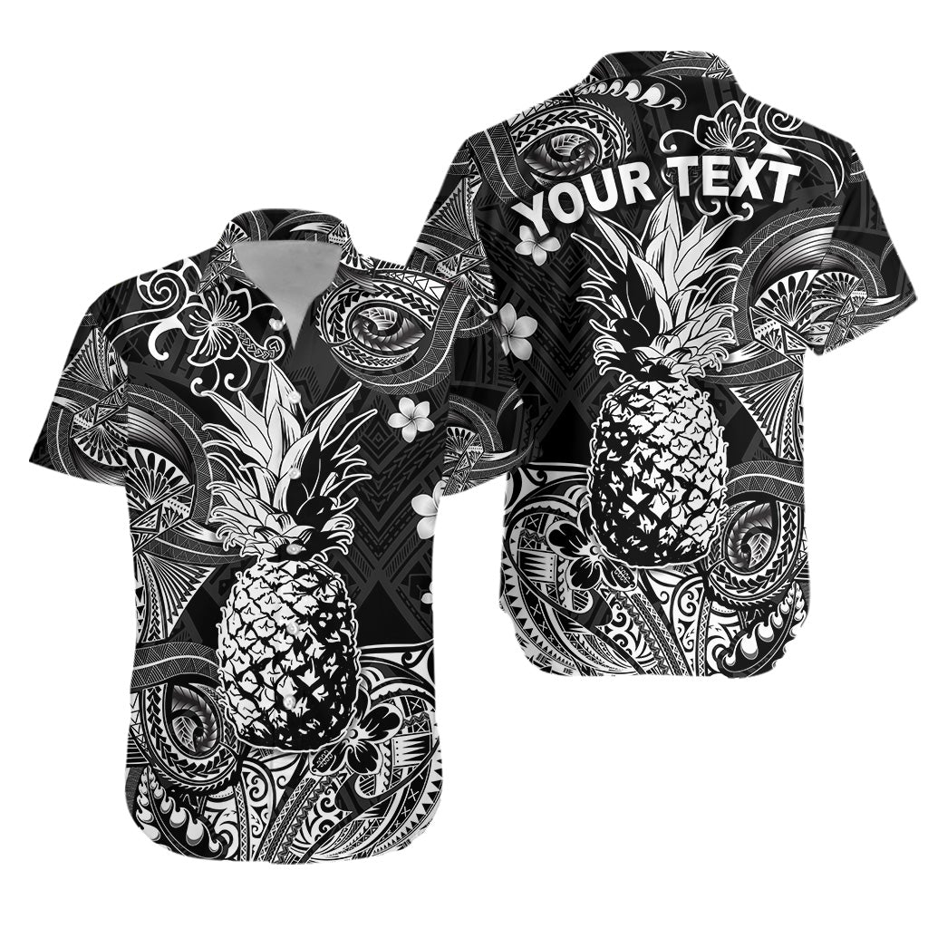 (Custom Personalised) Hawaii Pineapple Polynesian Hawaiian Shirt Unique Style - Black LT8 - Wonder Print Shop