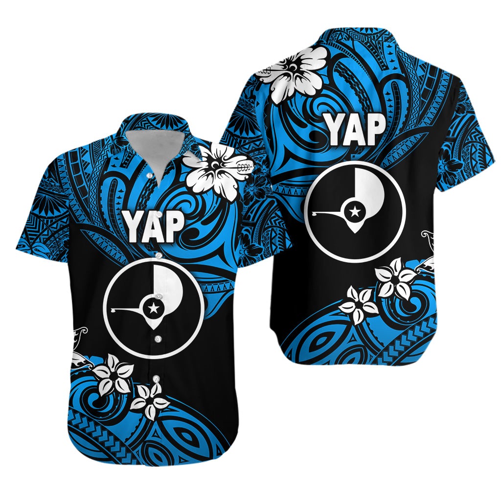 FSM Yap Hawaiian Shirt Unique Vibes - Blue LT8 - Wonder Print Shop