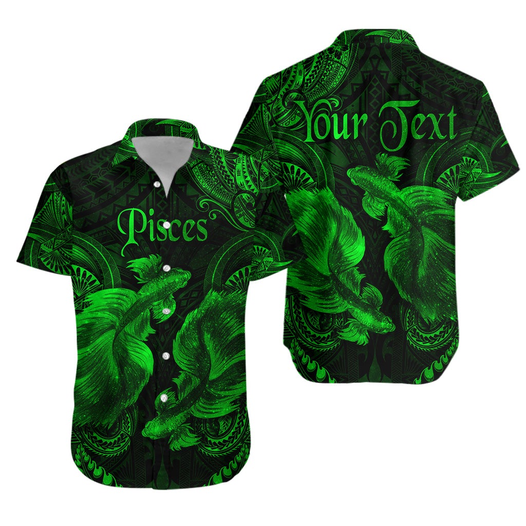 custom-personalised-pisces-zodiac-polynesian-hawaiian-shirt-unique-style-green