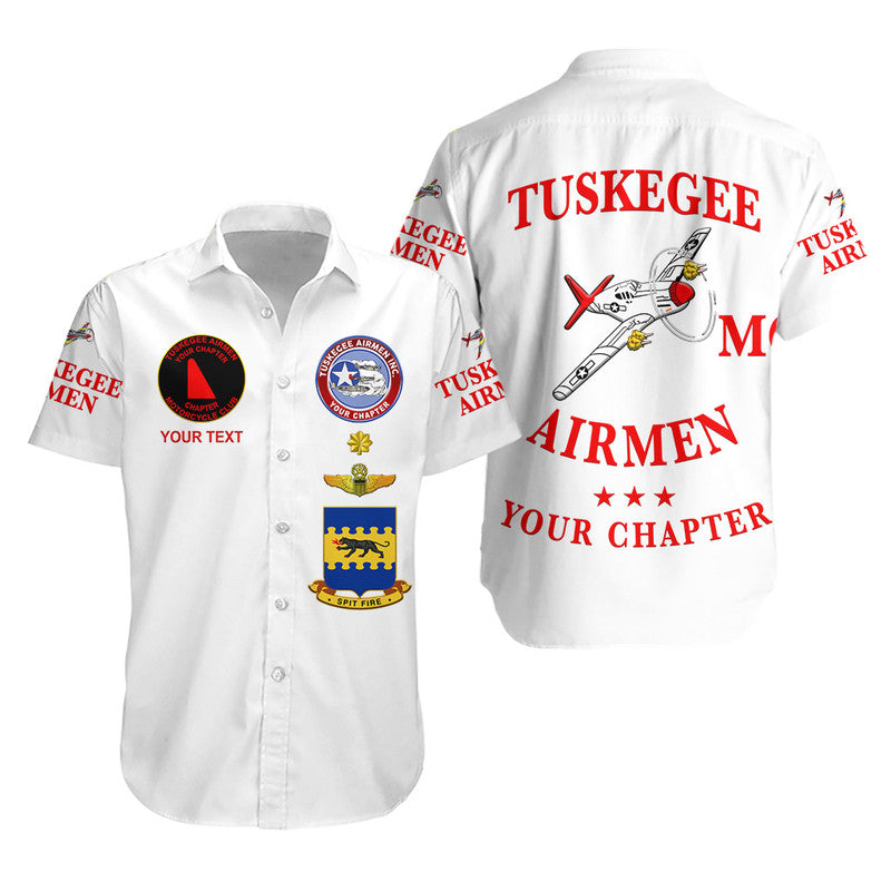 (Custom Personalised) Tuskegee Airmen Motorcycle Club Hawaiian Shirt The White Tails Unique Style - White LT8 - Wonder Print Shop