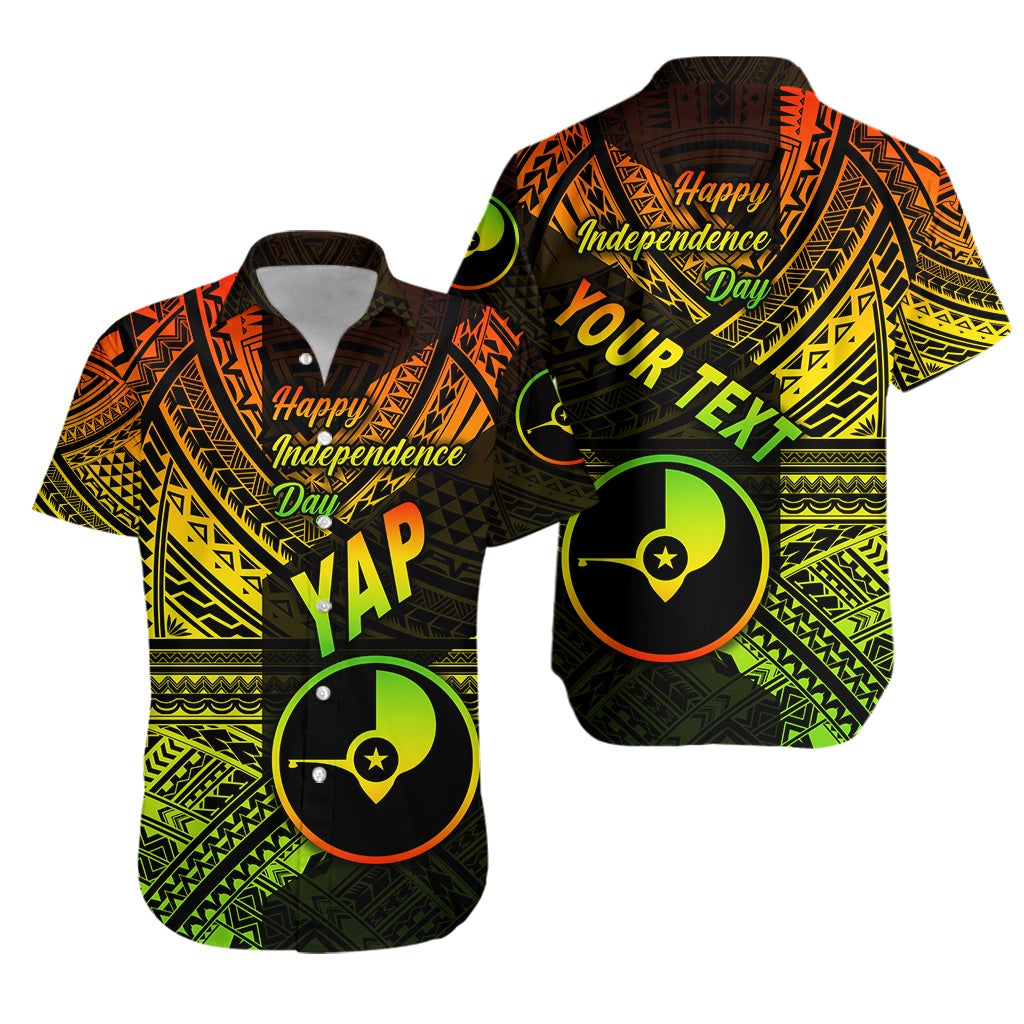 (Custom Personalised) FSM Yap Hawaiian Shirt Happy Independence Day Original Vibes - Reggae LT8 - Wonder Print Shop
