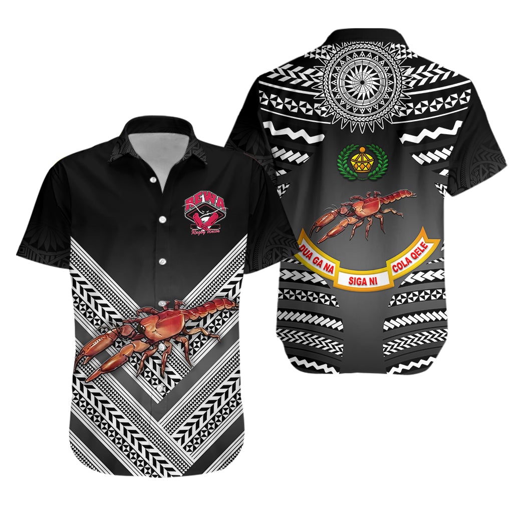 Fiji Rewa Rugby Union Hawaiian Shirt Creative Style - Black NO.1 LT8 - Wonder Print Shop