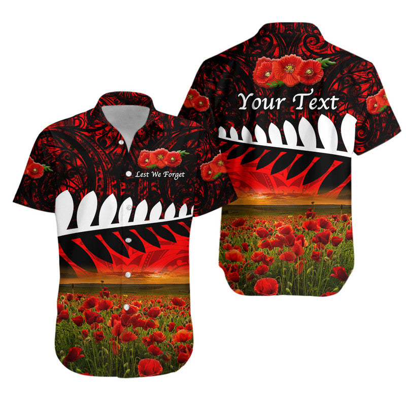 custom-personalised-new-zealand-maori-anzac-hawaiian-shirt-poppy-vibes-red