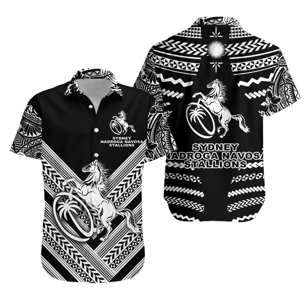 Fiji Rugby Hawaiian Shirt Sydney Nadroga Navosa Stallions Creative Style - Black LT8 - Wonder Print Shop
