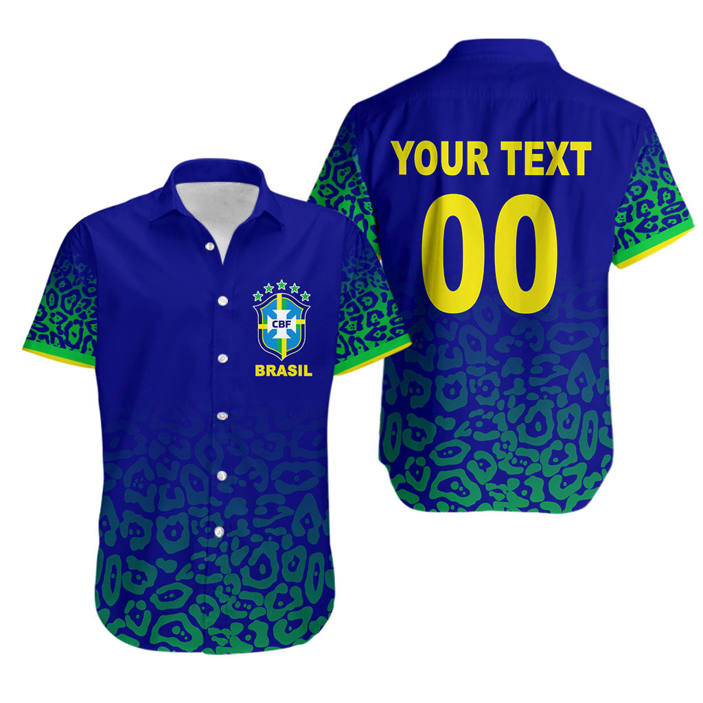(Custom Personalised And Number) Brazil Hawaiian Shirt World Cup 2022 LT6 - Wonder Print Shop
